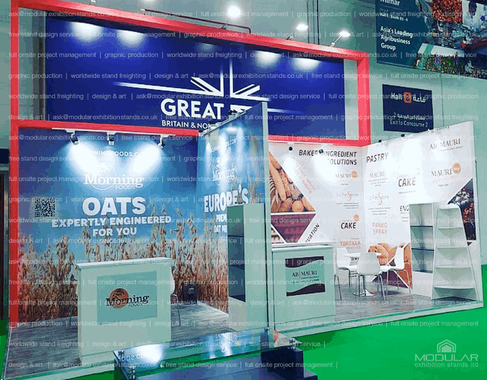 Custom Build stands UK, Europe and Dubai - contact Modular Exhibition Stands